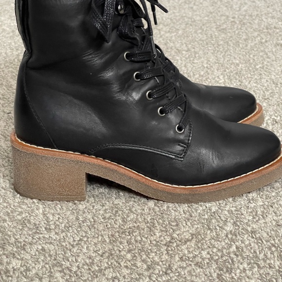 EOS Corbyn women’s leather combat boots - Picture 3 of 12